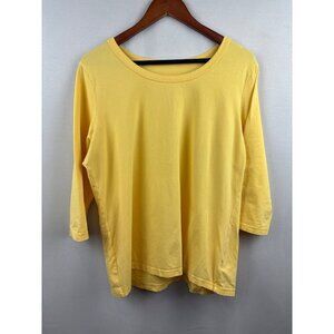 Women’s D&Co Large Yellow Long Sleeve Shirt